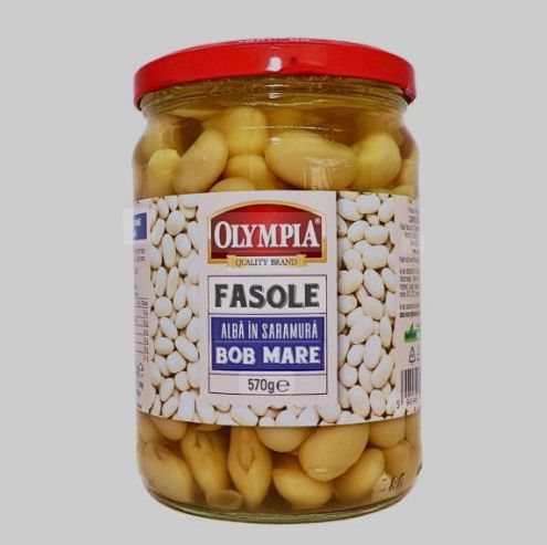 OLYMPIA FASOLE ALBA IN SARAMURA BOB MARE 580ml*6/bax|WHITE BEAN IN BRAIN